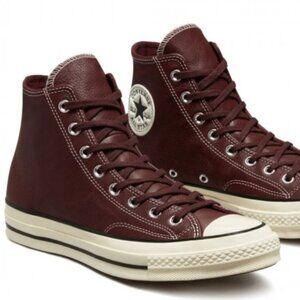 Converse High Tops Unisex Maroon Leather Size 37